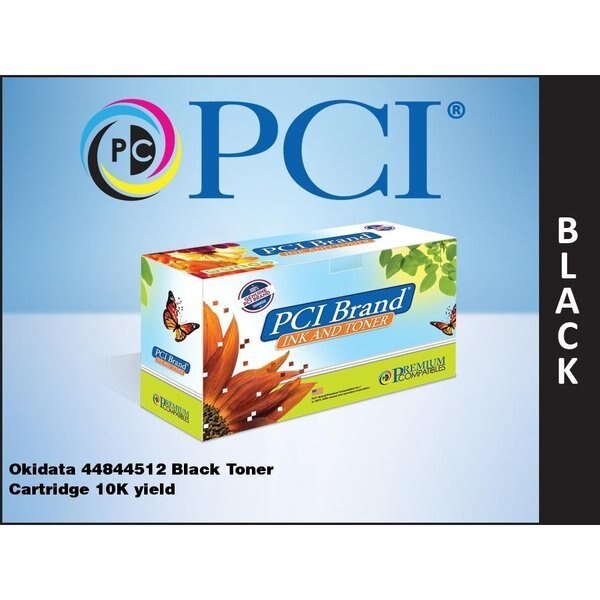 Pci Brand Okidata 44844512 Black Toner Cartridge 10K Yield For, Pci, Mfr#: 44844512-PCI